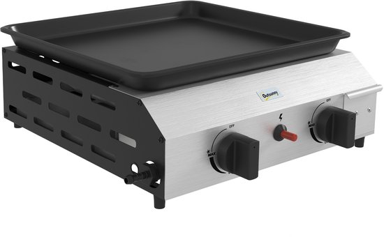Outsunny-Gasgrill-roestvrij staal-44x44.5x19cm-Geld