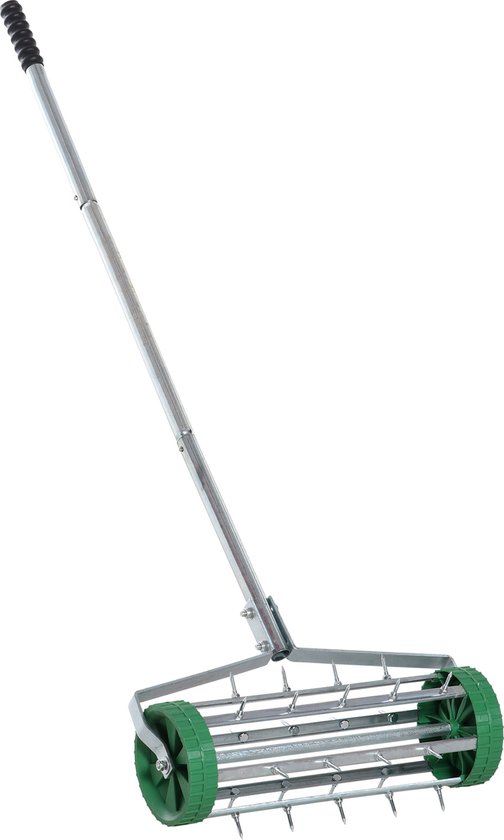 Outsunny gazonbeluchter - met 3-delig stalen buishandvat - draagbaar van Outsunny