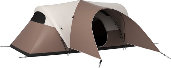 Outsunny-Kampeertent-Polyester-550x300x198cm-Bruin van Outsunny