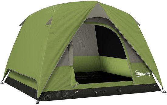 Outsunny Koepeltent - Polyester - 200x200x135cm - Groen van Merkloos