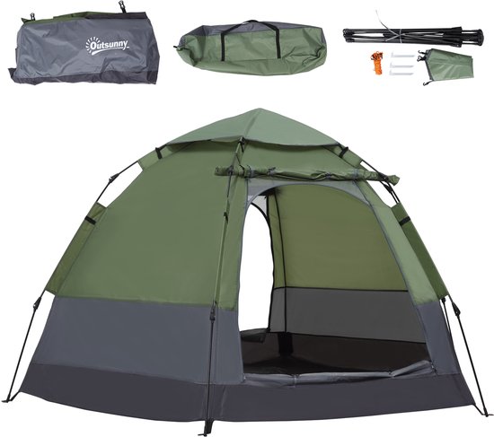 Outsunny-Koepeltent-Polyester-260x260x150cm-Groente van Outsunny