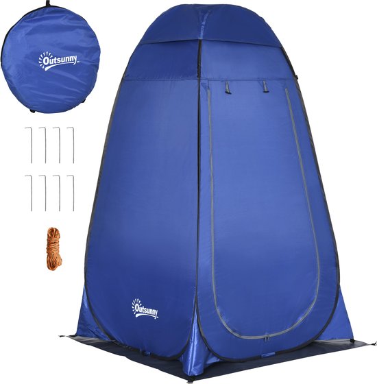 Outsunny-Pop up Duschzelt-Polyester, Stahl-Blau van Outsunny