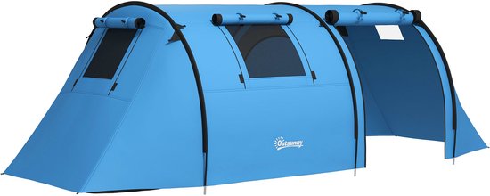 Outsunny Tunnel Tent-Polyester, glasvezel-470L x 220B x 150H cm-Lichtblauw