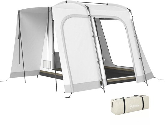 Outsunny Tunneltent-Metaal, Oxfordstof-320L x 280B x 205H cm-Grijs