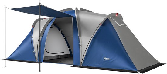 Outsunny tunneltent - Polyester, glasvezel - 550 x 220 x 190 cm - Blauw