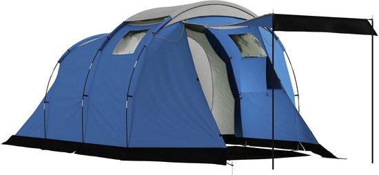 Outsunny tunneltent - Polyester, glasvezelstokken - 460 x 260 x 190 cm - Donkerblauw