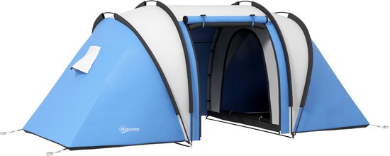 Outsunny Tunnelzelt Polyester Blau