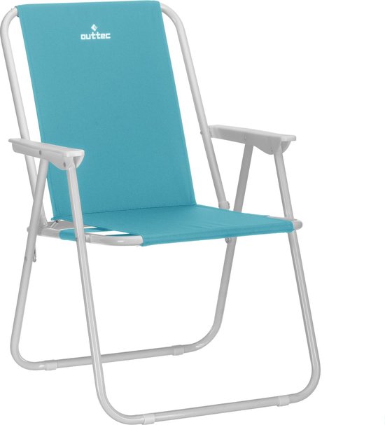 Outtec® Campingstoel - Strandstoel - Vouwstoel - tot 100kg - Visstoel, Tuinstoel, Lichte Campingstoel van Merkloos