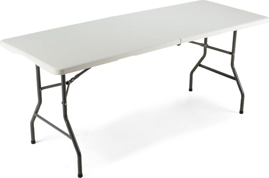 Outtec® Inklapbare Tafel - Vouwtafel - Klaptafel - Campingtafel - Plooitafel - Partytafel - Buffettafel - 180 x 70 x 74 cm van Merkloos