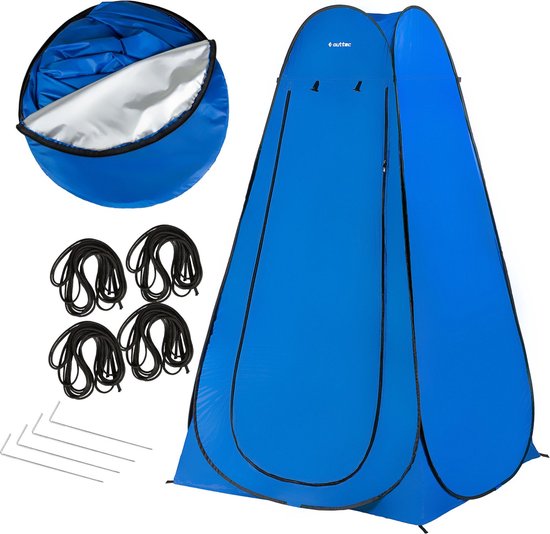 Outtec® Pop Up Douchetent - Omkleedtent - Mobiele Douchcabine - incl Draagtas - 118 x 118 x 190 cm van Outtec