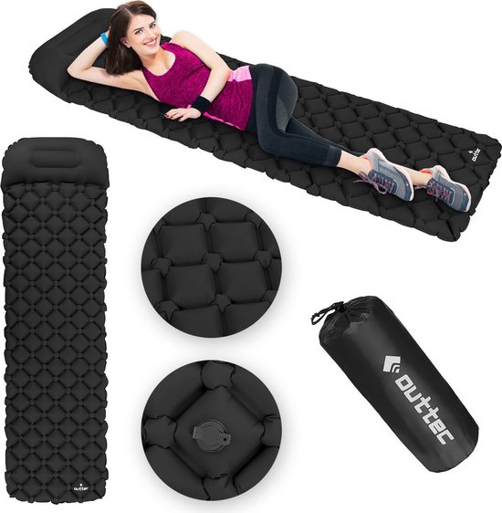 Outtec® Slaapmat, Opvouwbaar Waterdicht Luchtbed, Luchtbed voor Trekking, Outdoor, Strand, Camping, Wandelen van Merkloos