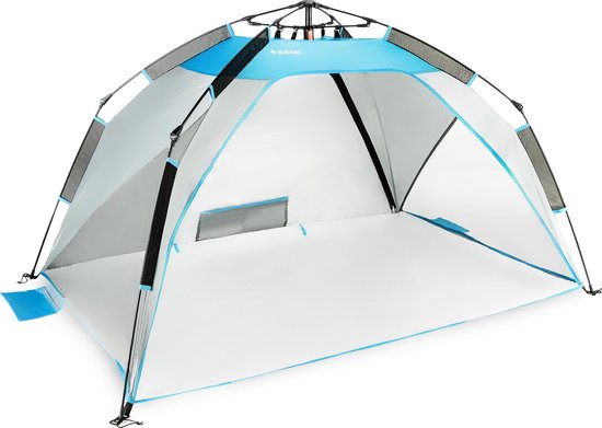 Outtec® Strandschelp - Pop-up Tent, Strandzonwering, Windbescherming, Strandtent - voor Baby's, Kinderen en Volwassenen van Merkloos