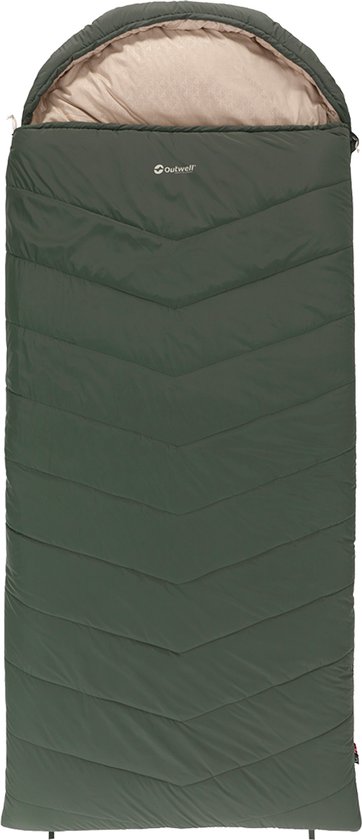 Outwell Caldera Lux XL Green Slaapzak Dekenmodel +8 C 220 x 100 cm van Merkloos