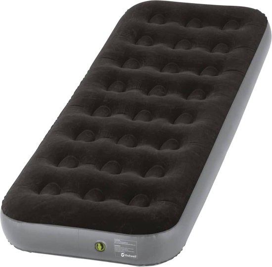 Outwell Classic Eenpersoons Luchtbed zwart/grijs - 185x70xcm - 1 persoons van Merkloos
