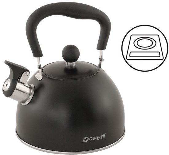 Outwell Tea Break Lux Kettle M Campingketel 1.8 L Zwart