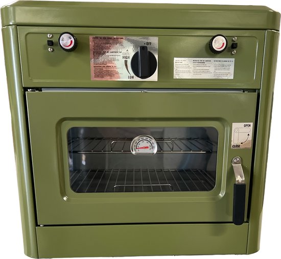 Oven op gas met dubbele kookplaat