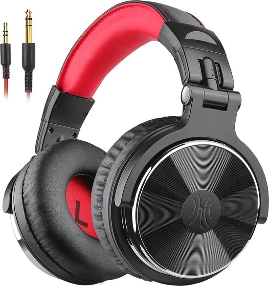 Over-ear hoofdtelefoon met kabel, 50 mm driver, basgeluid voor studio en mobiele apparaten van Merkloos