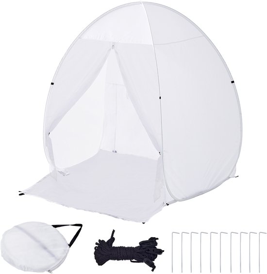 Overkapping voor Verfspuiten, 60 X 60 X 70 Inch, Draagbare Pop-Up Spuittent met Vloer, Uitlaatraam, Opbergtas, Opvouwbare Verfcabine voor Meubels En Doe-Het-Zelf Projecten van Merkloos