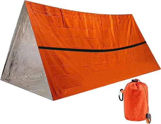 Overlevingsdeken - Nooddeken Bivakzak - Outdoor Bescherming - Compact Lichtgewicht - 245x157 cm - Zilver