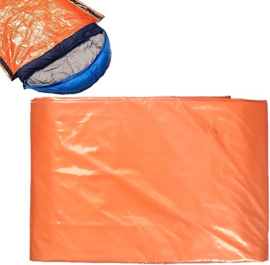 Overlevingsslaapzak - Nooddeken Thermisch - Outdoor Avontuur - Reflecteert 90% Warmte - 210 x 90 cm - Zilverkleurig van Merkloos