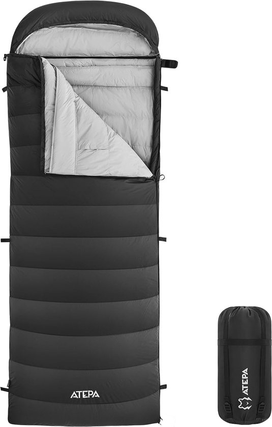 Oversized Ultralichte Donsslaapzak voor 3 Seizoenen - XXL Comfort voor Kamperen en Wandelen van Merkloos