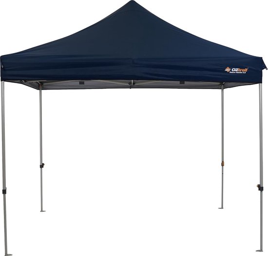 OZtrail Deluxe 3.0 Opvouwbare Gazebo Tent | Kleur: Blauw | Frame van Gelegeerd Staal | Waterdicht & Weerbestendig | Snelle Montage | Verstelbare Hoogte | Draagbaar Partytent voor Tuin, Camping, Strand & Evenementen van Merkloos