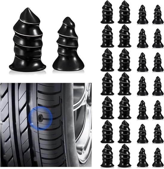 Pack-30 Autobanden Reparatie Schroef Kit, 2 Specificaties van Quick Vacuum Self-Service Band Reparatie Nagels, Strakke Fit en Perfecte Afdichting Waterdicht Tool, Universeel voor Auto's