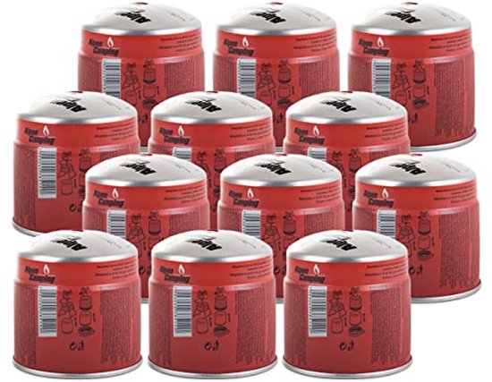 Pack van 12 gaspatronen 190g voor camping en buitentoepassingen