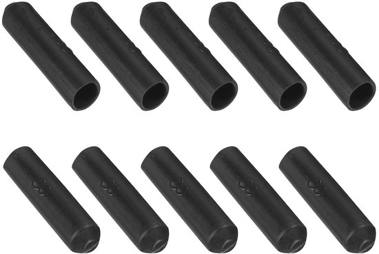 Pack van 15 Krimpbeschermdoppen voor Eindes 8mm ID x 35mm, L Ratio 3:1, Waterdichte Krimpkappen, Elektrische Kabelstickers, Zwart, Ideaal voor Kabelbescherming en Isolatie
