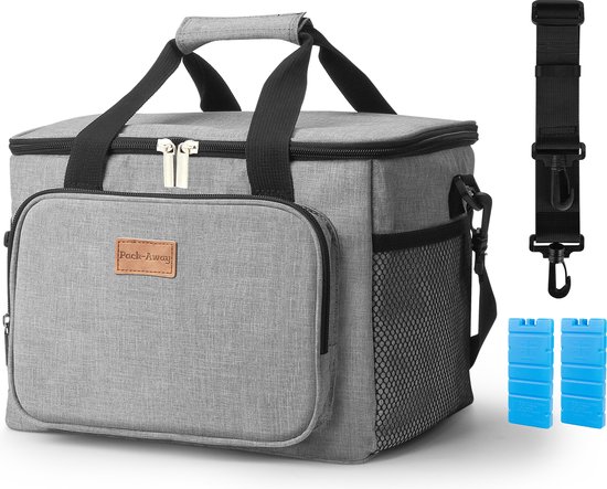 Packaway 4 Laags Geïsoleerde Koeltas - Lunchtas 15 liter - Grijs van Packaway