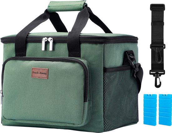 Packaway 4 Laags Geïsoleerde Koeltas - Lunchtas 15 liter - Groen van Packaway