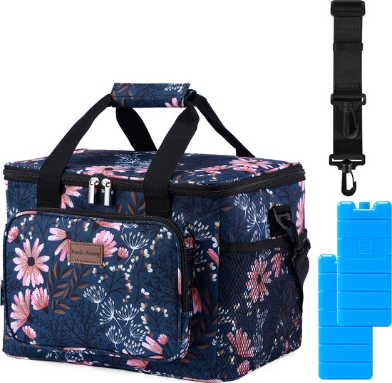 Packaway 4 Laags Geïsoleerde Koeltas - Lunchtas 15 liter - Japanse bloem van Packaway