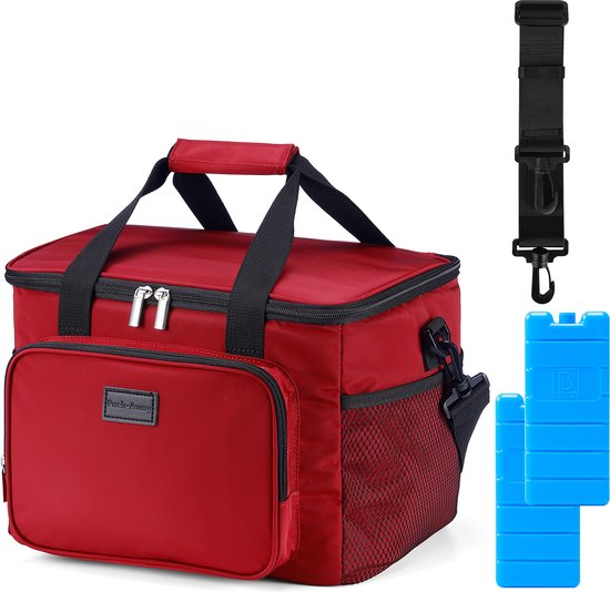 Packaway 4 Laags Geïsoleerde Koeltas - Lunchtas 15 liter - Rood van Packaway