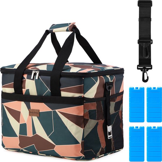 Packaway 4 Laags Geïsoleerde Koeltas - Lunchtas 30 liter - Abstract van Packaway