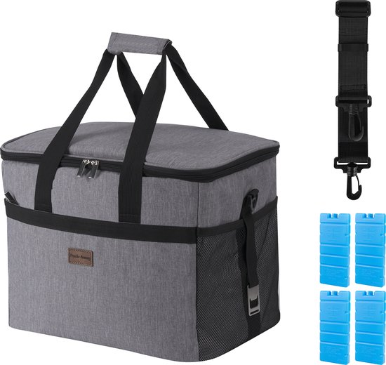 Packaway 4 Laags Geïsoleerde Koeltas - Lunchtas 30 liter - Grijs van Packaway