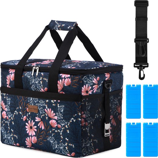 Packaway 4 Laags Geïsoleerde Koeltas - Lunchtas 30 liter - Japanese Flower van Packaway