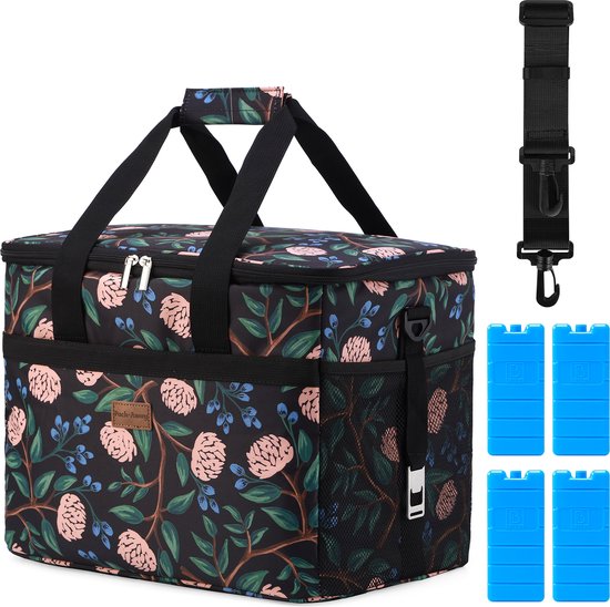 Packaway 4 Laags Geïsoleerde Koeltas - Lunchtas 30 liter - Passion Flower van Packaway