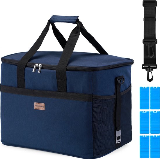 Packaway 4 Laags Geïsoleerde Koeltas - Lunchtas 40 liter - Donkerblauw van Packaway