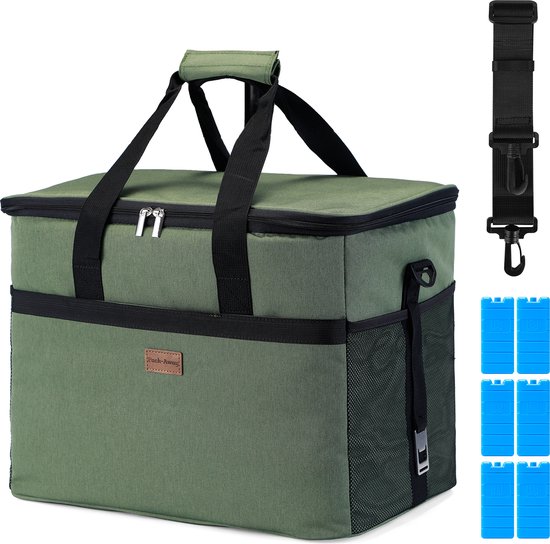 Packaway 4 Laags Geïsoleerde Koeltas - Lunchtas 40 liter - Groen van Packaway