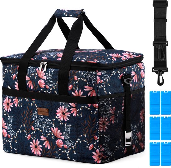 Packaway 4 Laags Geïsoleerde Koeltas - Lunchtas 40 liter - Japanese Flower van Packaway