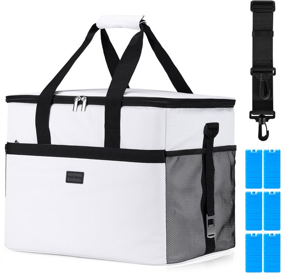 Packaway 4 Laags Geïsoleerde Koeltas - Lunchtas 40 liter - Wit van Packaway