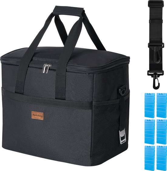 Packaway 4 Laags Geïsoleerde Koeltas - Lunchtas 40 liter - Zwart van Packaway