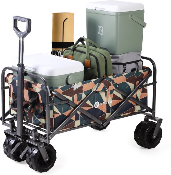 Packaway XL Opvouwbare Bolderkar Heavy Duty van Wasbaar Polyester tot 80KG – 98 x 45 cm – ABSTRACT COLORS van Packaway
