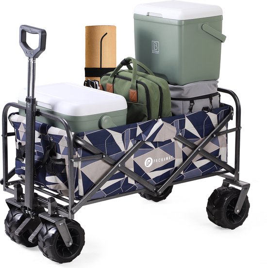 Packaway XL Opvouwbare Bolderkar Heavy Duty van Wasbaar Polyester tot 80KG – 98 x 45 cm – ABSTRACT PASTEL van Packaway