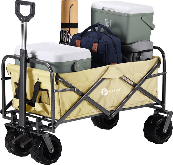 Packaway XL Opvouwbare Bolderkar Heavy Duty van Wasbaar Polyester tot 80KG – 98 x 45 cm – CREME TAUPE van Packaway
