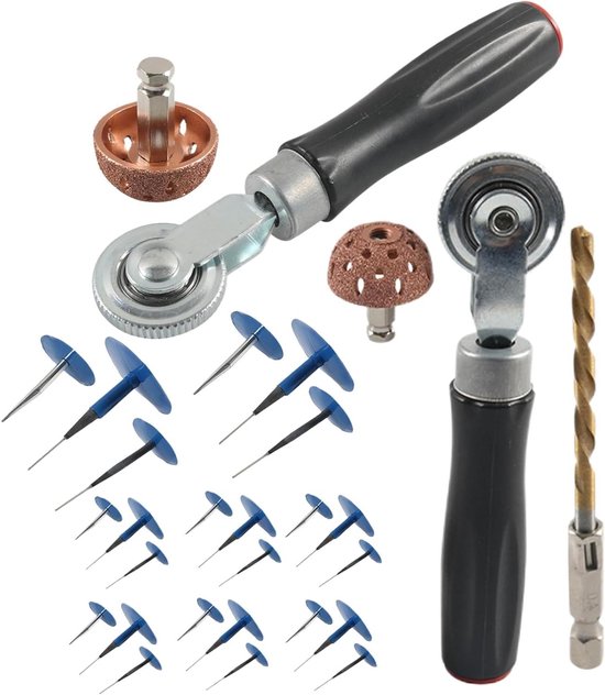 Paddestoelstekkers Bandenreparatie - Reparatieset Banden - Lekkende Banden Dichten - Universeel Toepasbaar - 24+3 Stuks - Zwart