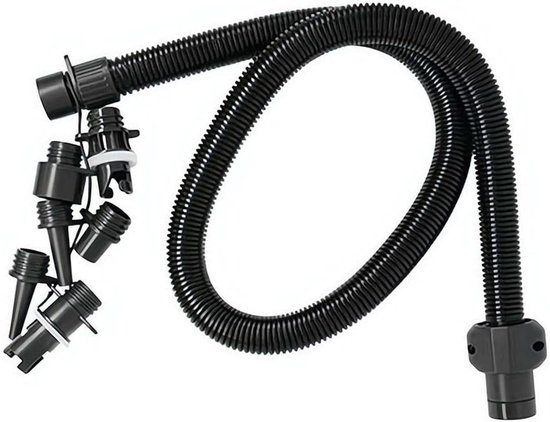 Paddle Board Pomp Adapter - Luchtomvormer Kit - Watersporten Opblazen - Veelzijdige Mondstuk Compatibiliteit - 7-delige set - Zwart