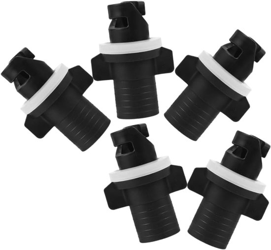 Paddleboard Adapter - Kajak Ventiel - Watersport Accessoire - Luchtdichte Afsluiting - 5 Delig - Zwart van Merkloos