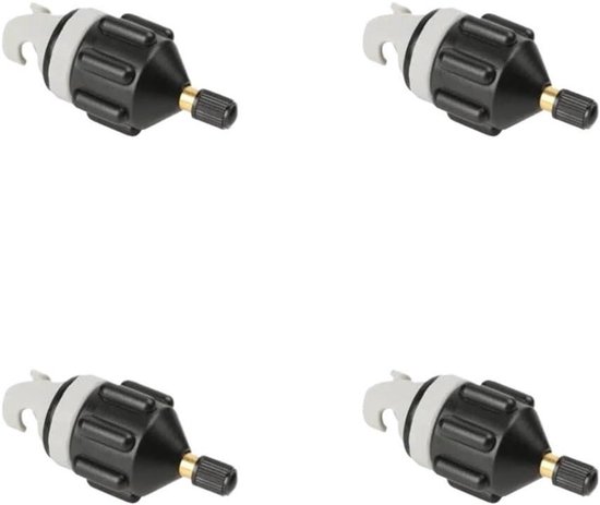 Paddleboard Pompadapter - Luchtventiel Adapter Kajak - Watersport Opblazen - Lekvrije Afdichting - 4 stuks - Zwart