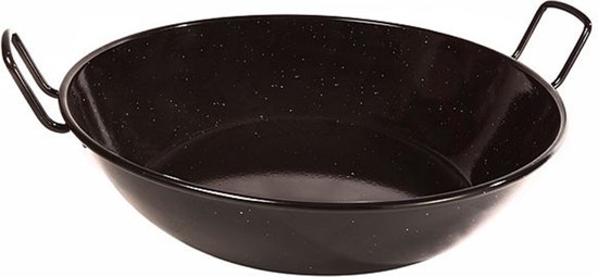 Paellapan Diep, 24cm zwart van SOLA.